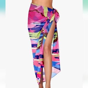 Ekouaer Women's Colorful Swim Sarong, Size Medium, NWOT
